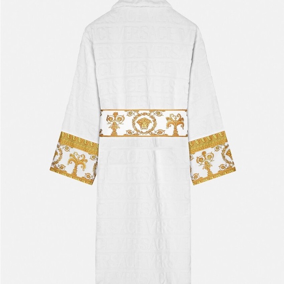 BNWT Versace White and Gold Baroque Bathrobe - Picture 3 of 4
